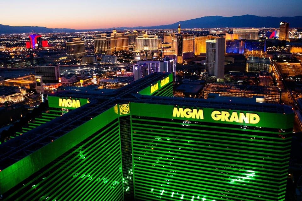 Nighttime Helicopter Flight over the Strip Gallery Image 2