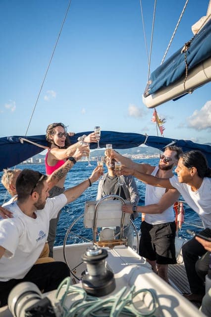 13. Barcelona Badalona : Sailboat Tour, Snacks, Drinks, Swimming - Image 13