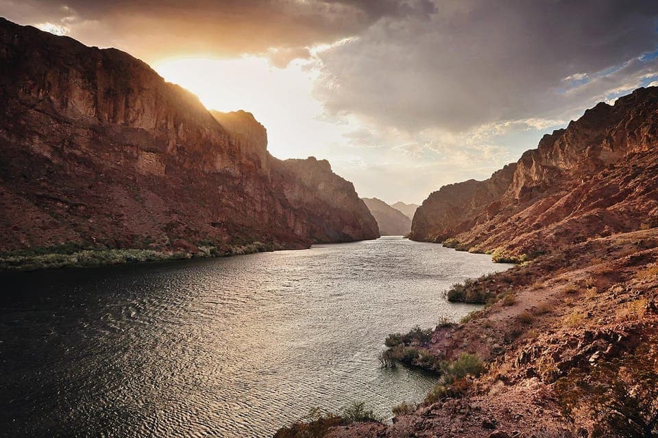 Willow Beach: Emerald Cave Sunset Tour w/ Campfire & Dinner Gallery Image 2