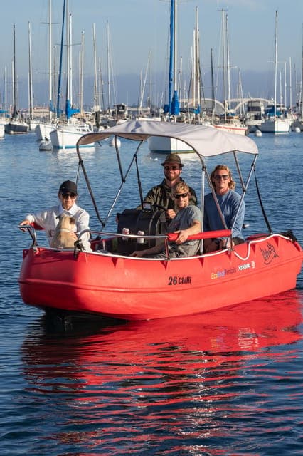 Electric Boat Rental with Sunshade Gallery Image 1