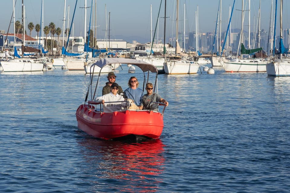 Electric Boat Rental with Sunshade Gallery Image 2