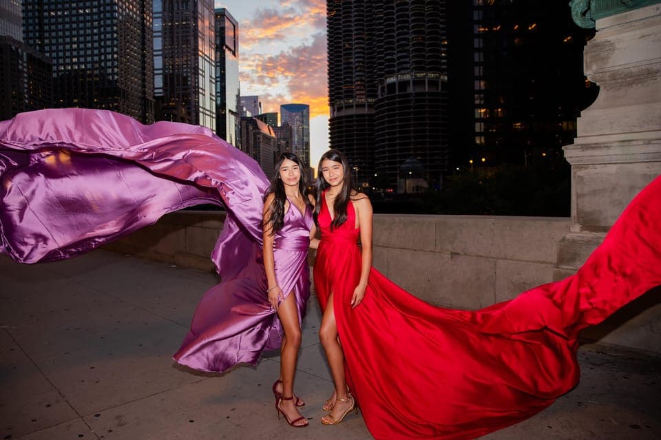 Chicago Luxury Flying Dress Photoshoot Gallery Image 2