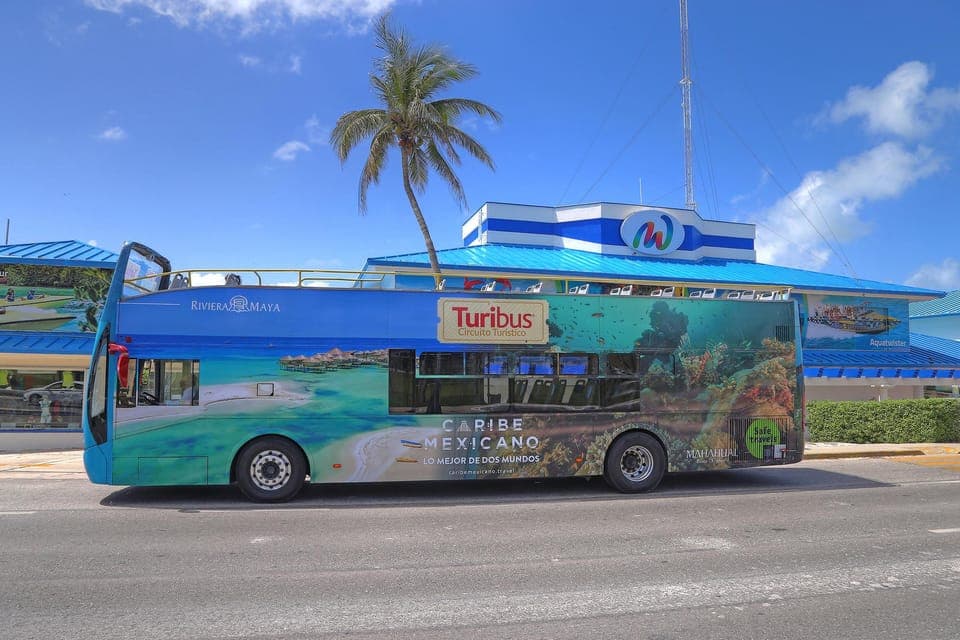 Cancun: Hop-on Hop-off Bus Tour with Flowrider Experience Gallery Image 1