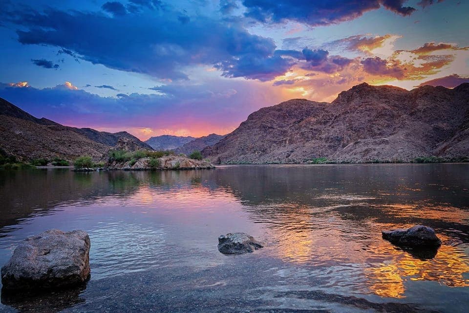 Willow Beach: Emerald Cave Sunset Tour w/ Campfire & Dinner Gallery Image 1