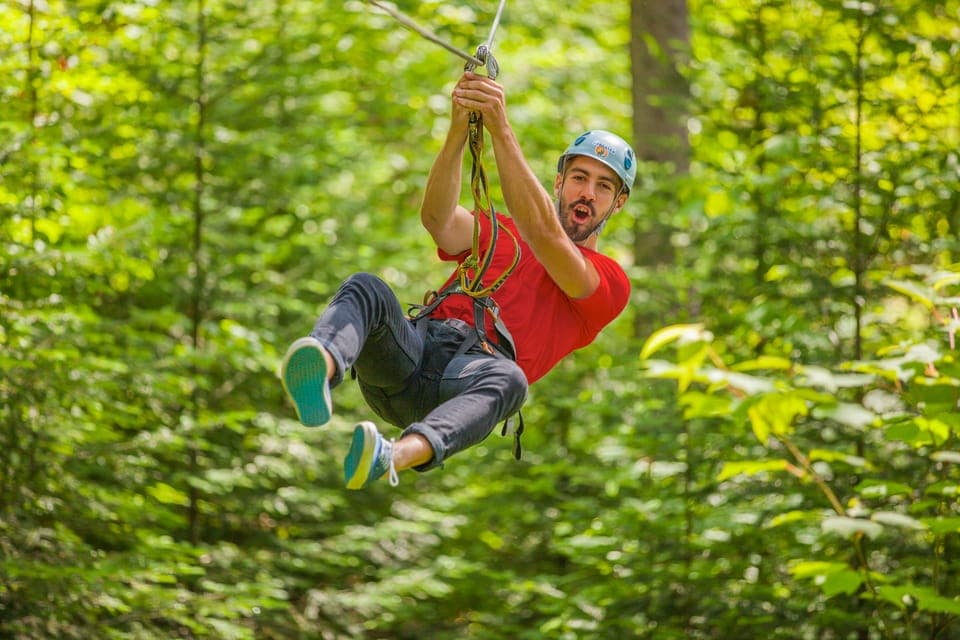 Treetop Trek, Ziplines + beach or waterfall. Gallery Image 2