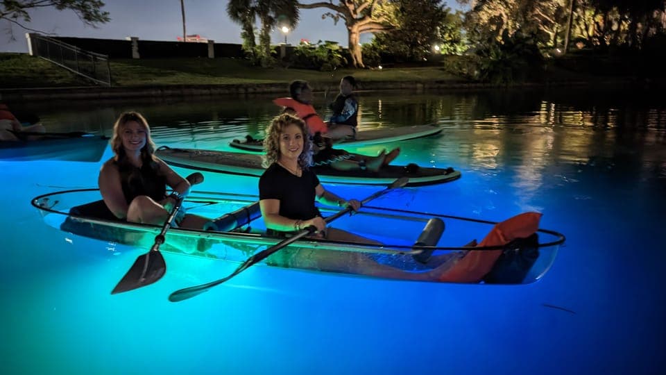 LED Night Glow Clear Kayak or Paddleboard Tour Gallery Image 1