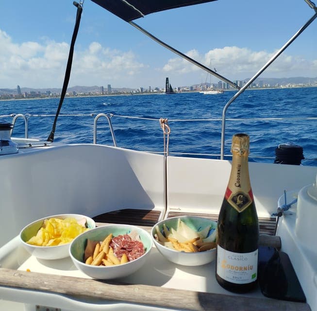 Barcelona Badalona : Sailboat Tour, Snacks, Drinks, Swimming Gallery Image 4