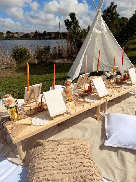 Luxury Outdoor Sip & Paint Experience- Near Miami - Image 5
