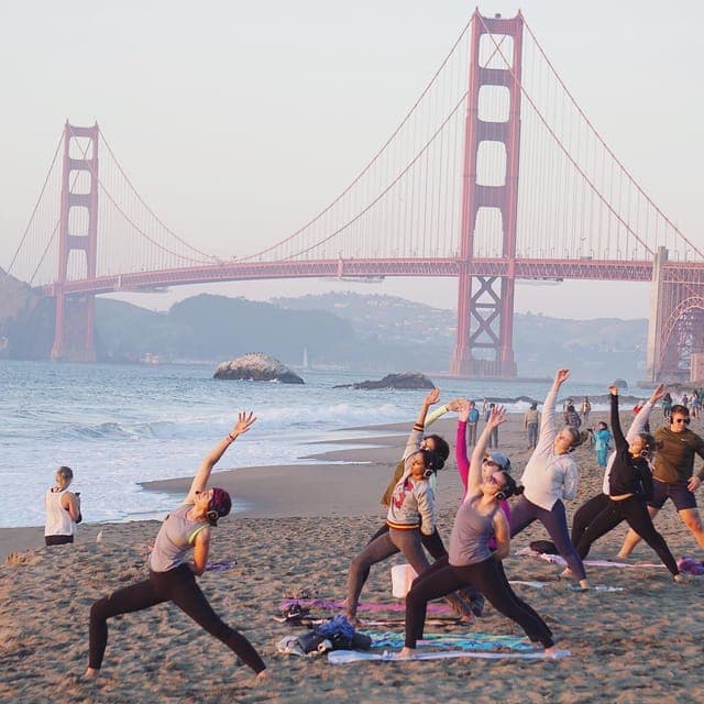 Silent Disco Yoga at Baker Beach Gallery Image 4