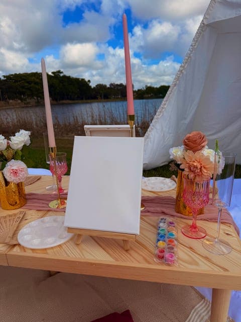 Luxury Outdoor Sip & Paint Experience- Near Miami Gallery Image 3