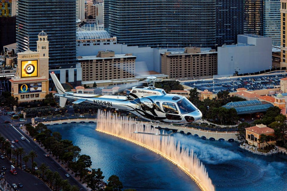 Nighttime Helicopter Flight over the Strip Gallery Image 4