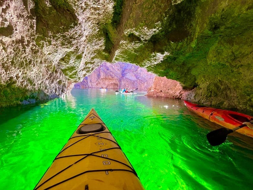 Willow Beach: Emerald Cave Sunset Tour w/ Campfire & Dinner Gallery Image 4