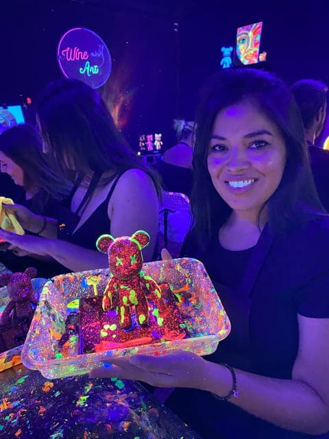 40. Bear-brick Fluorescent Painting | Wine and Art - Image 40