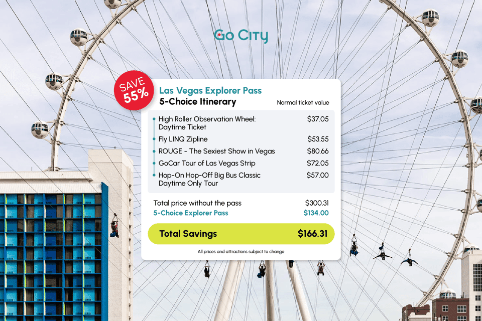 Las Vegas Explorer Pass: Tickets for 2-7 Attractions Gallery Image 2