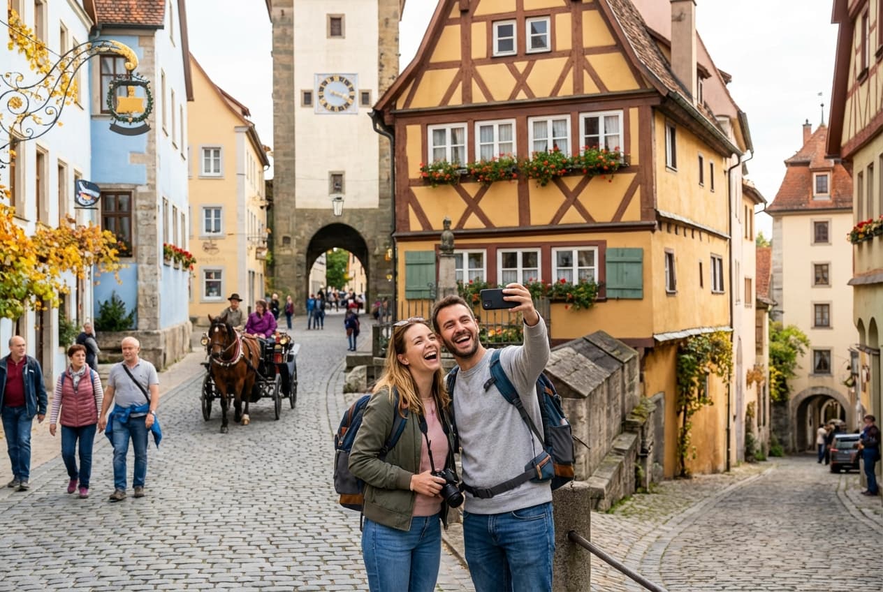 A Romantic Day in Rothenburg ob der Tauber — Walls, Wine & Golden Hour
