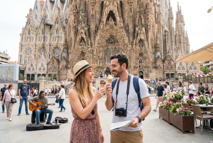 A Romantic Spring Day in Barcelona