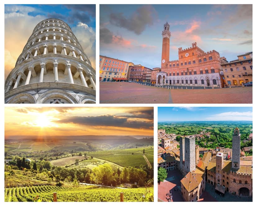 A special day in Tuscany: Pisa, Siena & San Gimignano — romantic day trip from Florence