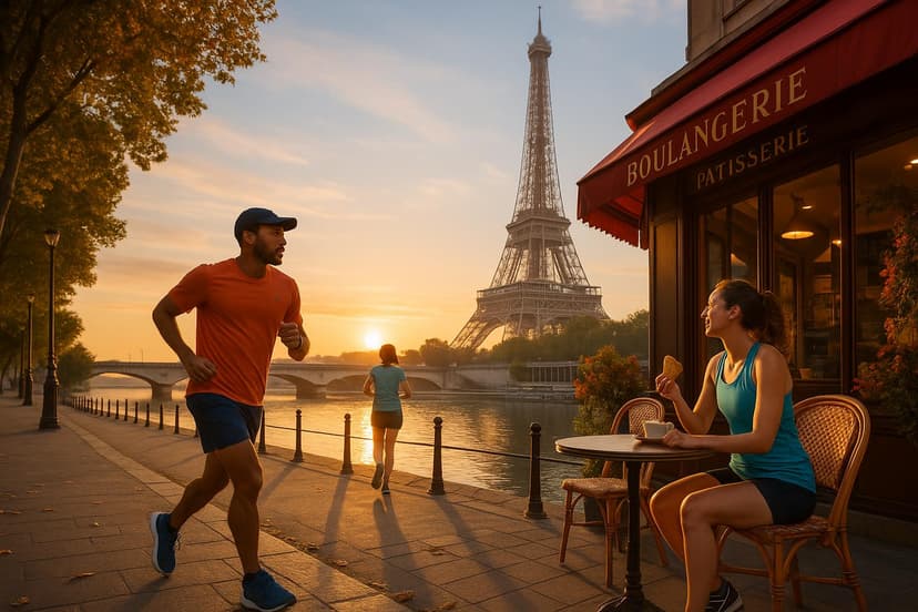City strides in Paris: Seine sunrises, Buttes‑Chaumont hills & pâtisserie cooldowns
