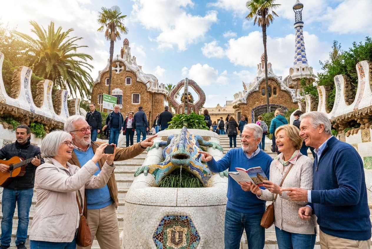 Comfortable one-day art & architecture tour for seniors — Barcelona (December)