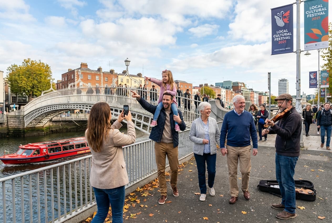 Family-Friendly Dublin in a Day — Views, Cozy Cafés & A Winter Sunset