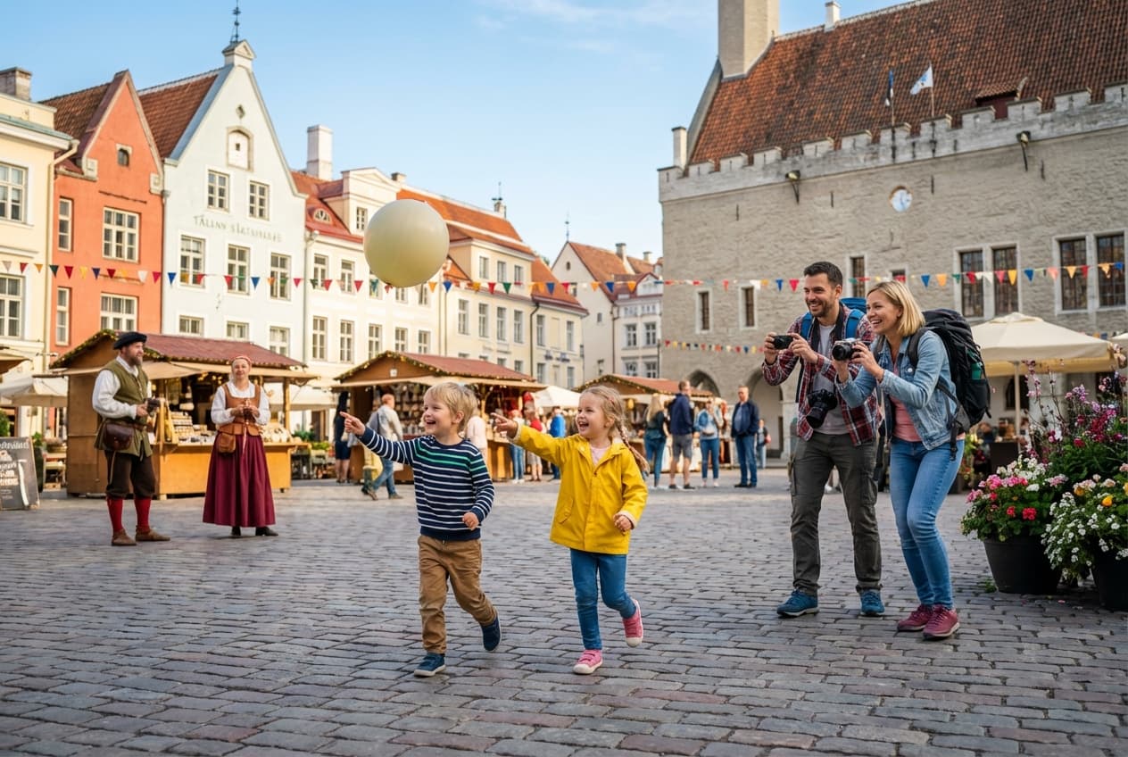 Family-friendly winter day in Tallinn — viewpoints, cozy cafés & sunset