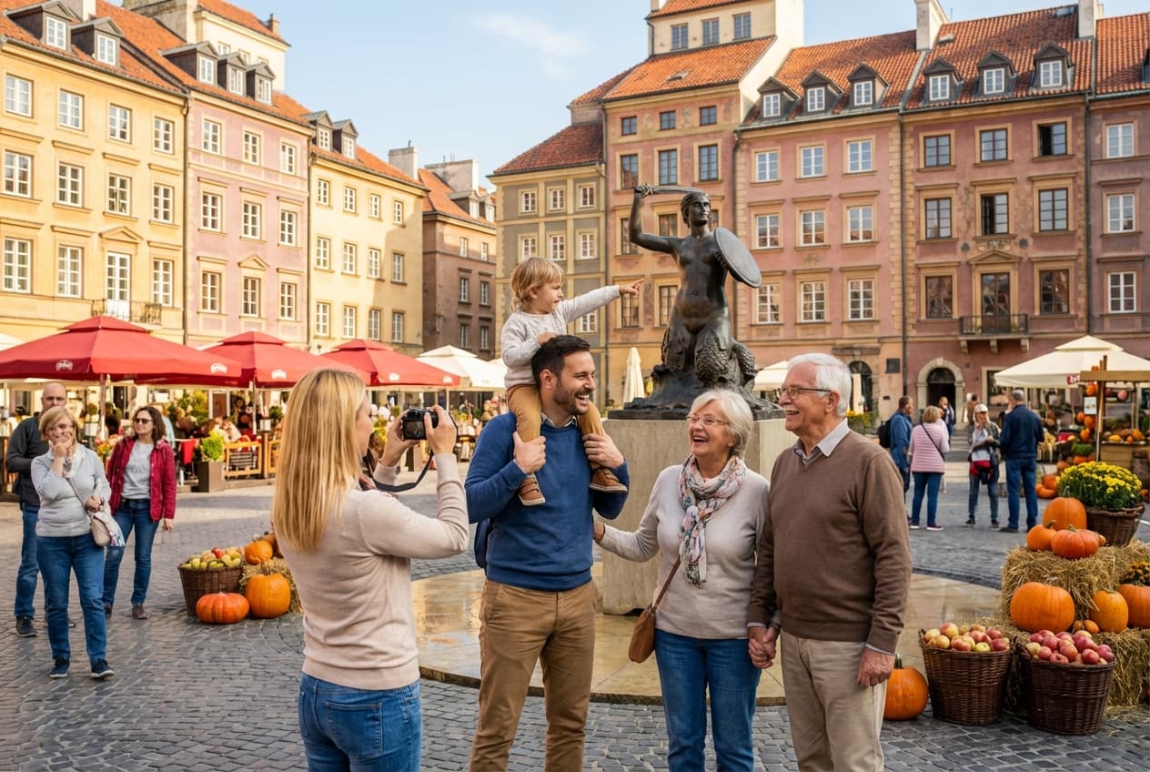 Family-friendly winter day in Warsaw — viewpoints, cozy cafés & scenic strolls