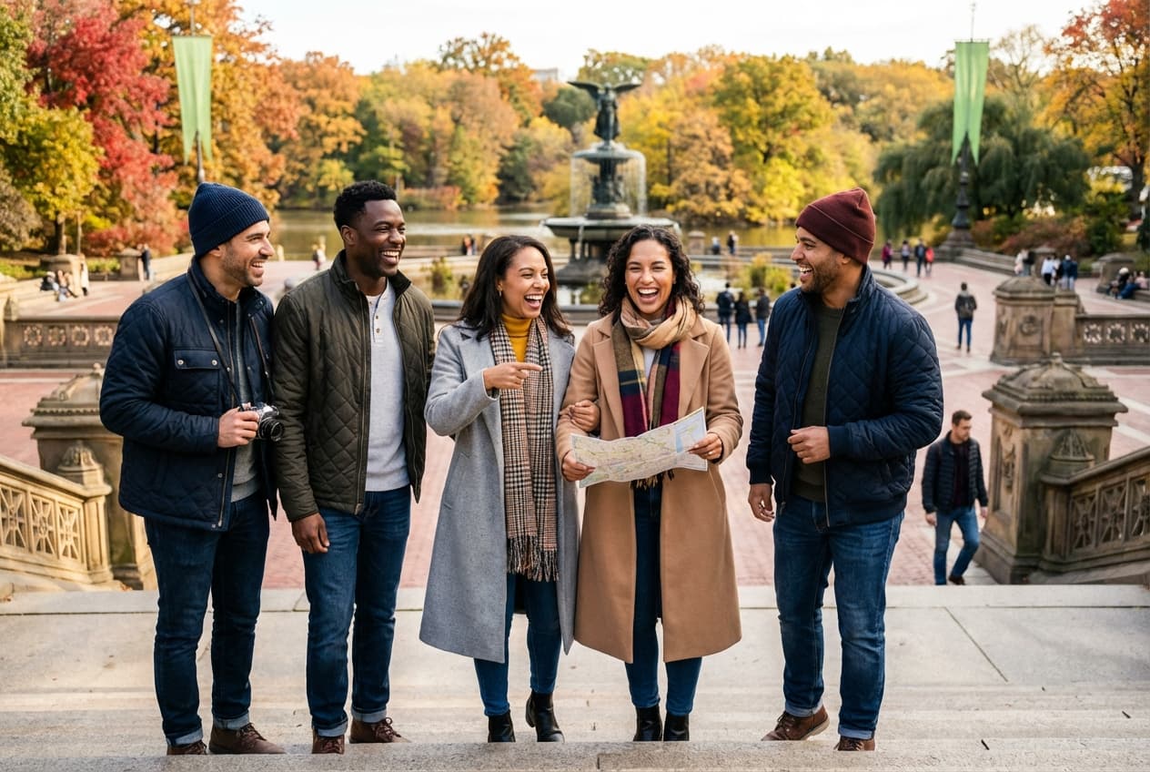 Friends' One-Day NYC: Food Halls, Broadway, Architecture & Shopping (Feb)