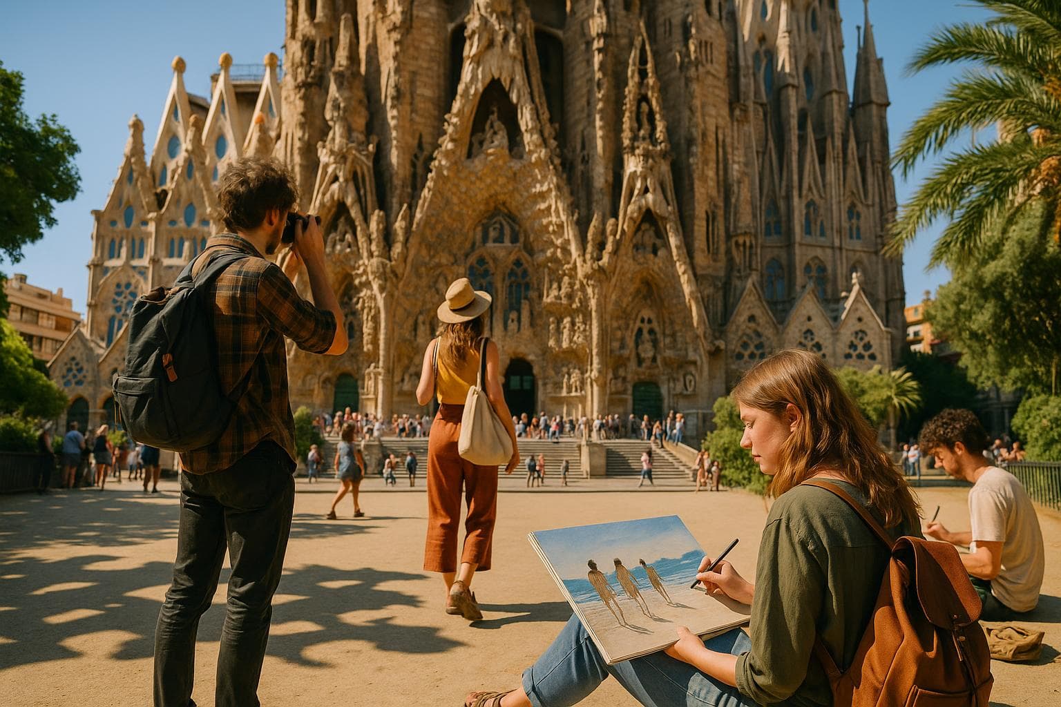 Gaudí Shadows & Beachline Sketches — 3 Sunlit Days in Barcelona (Artists)