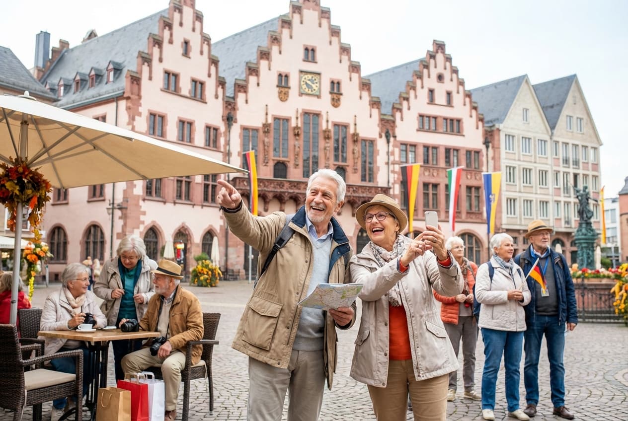 Gentle, accessible day in Frankfurt for seniors (Spring)