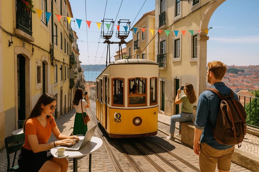 Lisbon — 3-Day Cafe Sprints & Miradouro Resets by Tram (Remote Workers)