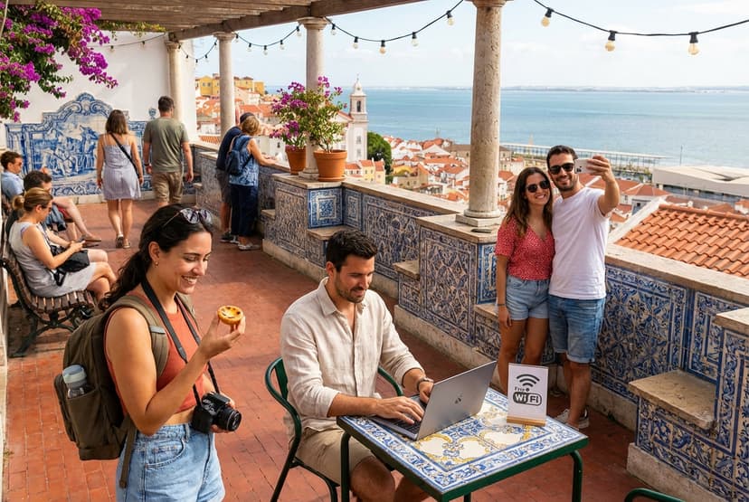 Miradouro Work-Hop: Tiles, Wi‑Fi, and Pastel de Nata Breaks — 4 days in Lisbon
