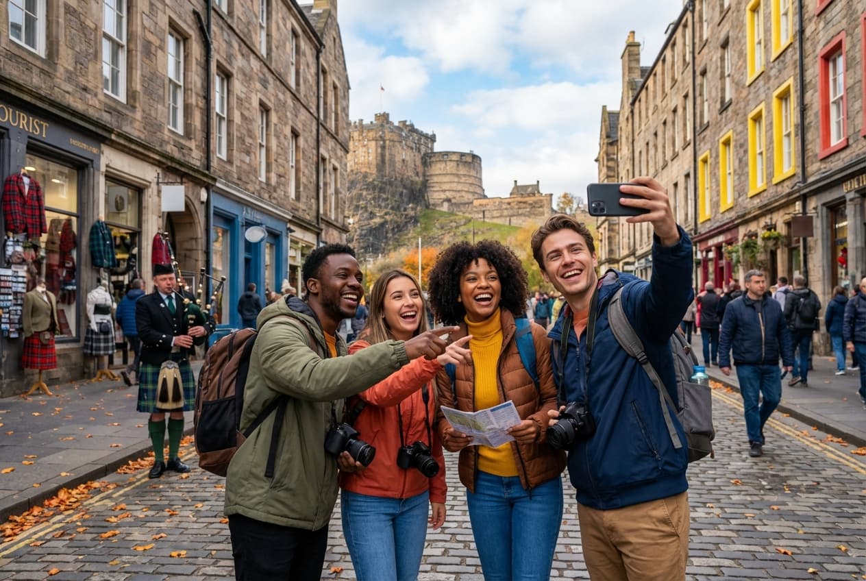 One Energetic Day with Friends in Edinburgh (August / Summer)