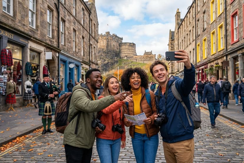 One Energetic Day with Friends in Edinburgh (August / Summer)