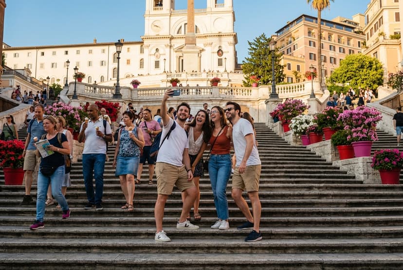 One Energetic Day with Friends in Rome (Winter)