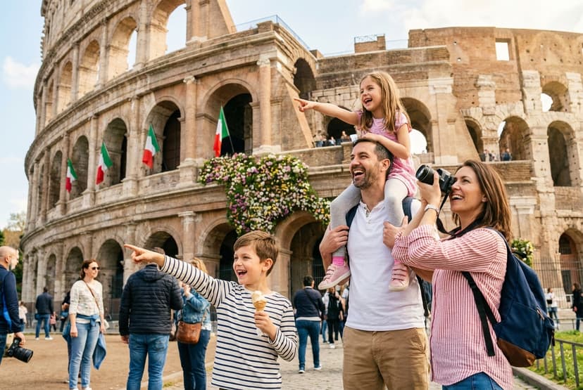 One family-friendly winter day in Rome — kids, park time & the zoo