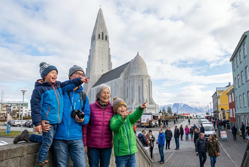 One relaxed family day in Reykjavík (summer)