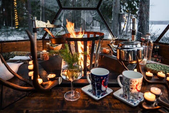 PRIVATE Glass Igloo Dinner Under Northern Lights