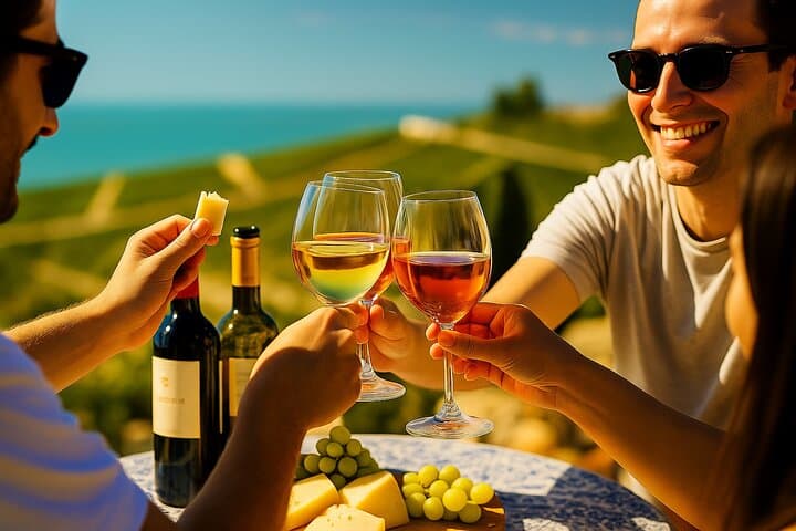 Private Lisbon — Arrábida Wine Tour: 3 Wineries, Livramento Market & Views (Couples)