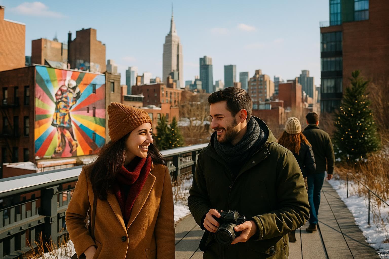 Skyline romances: rooftop art, candlelit vinyl bars, and winter High Line walks — NYC in November
