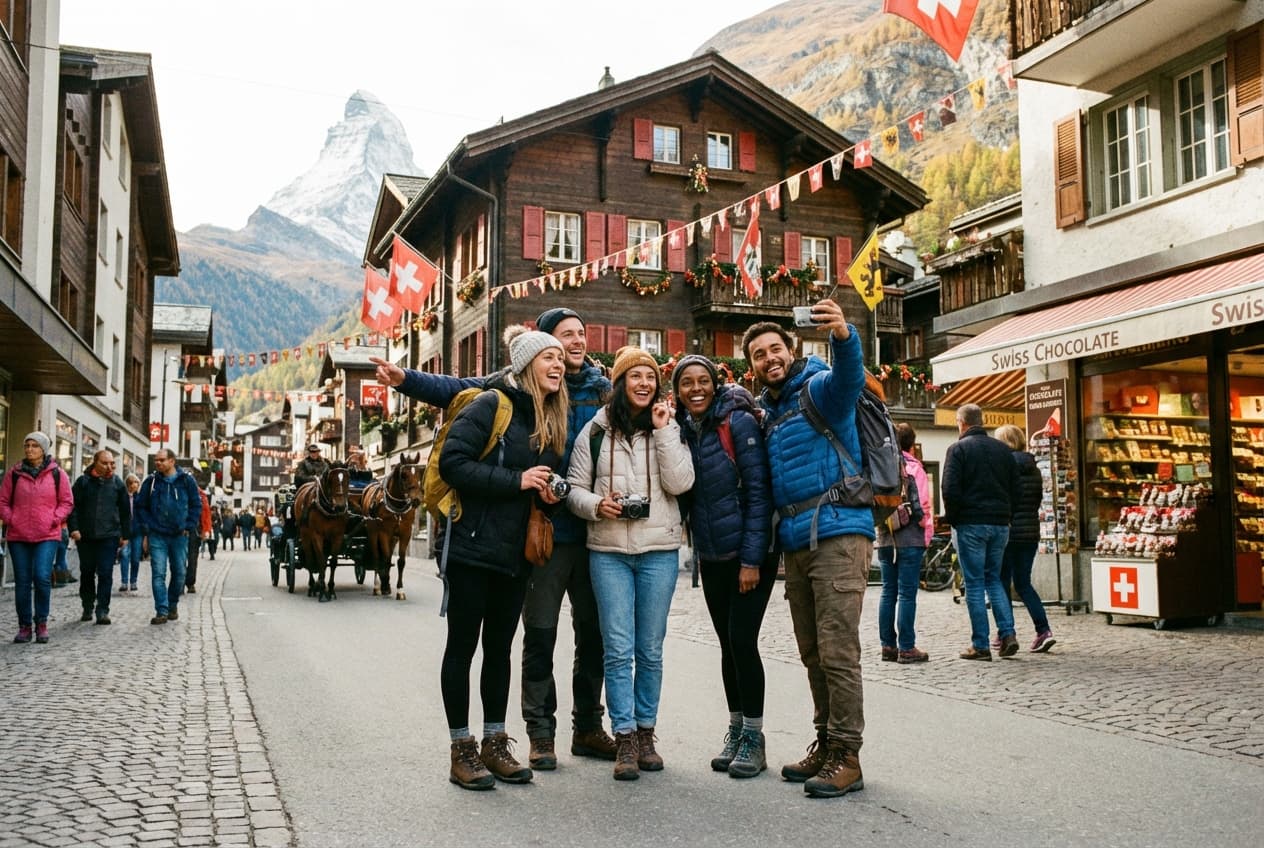 Zermatt in a Day — Peaks, Terraces & Pub Night