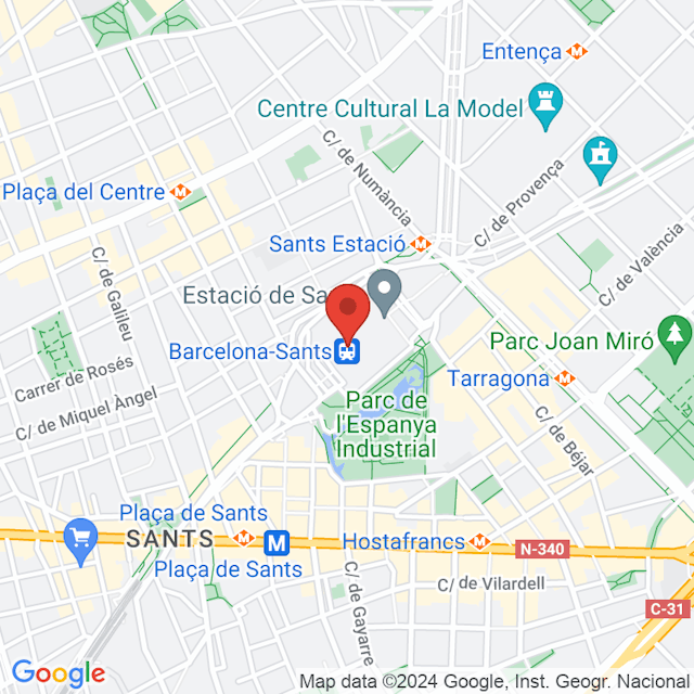 Barcelona-Sants map