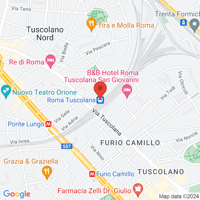 Roma Tuscolana map