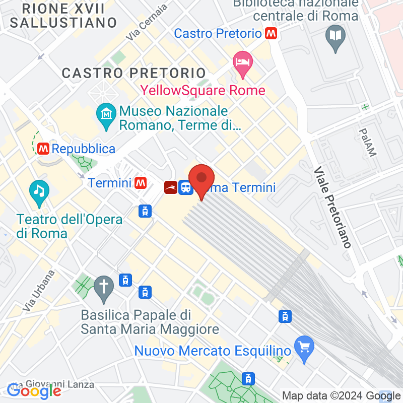 Roma Termini Station map