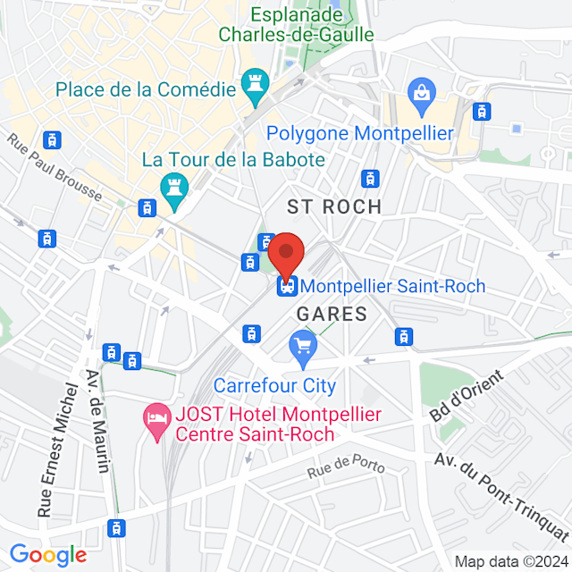 Montpellier Saint Roch map
