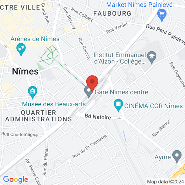 Nîmes map