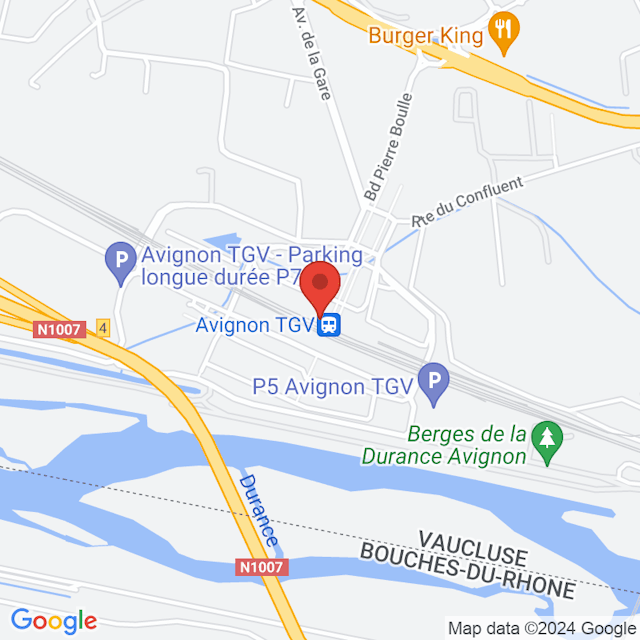 Gare d'Avignon TGV map