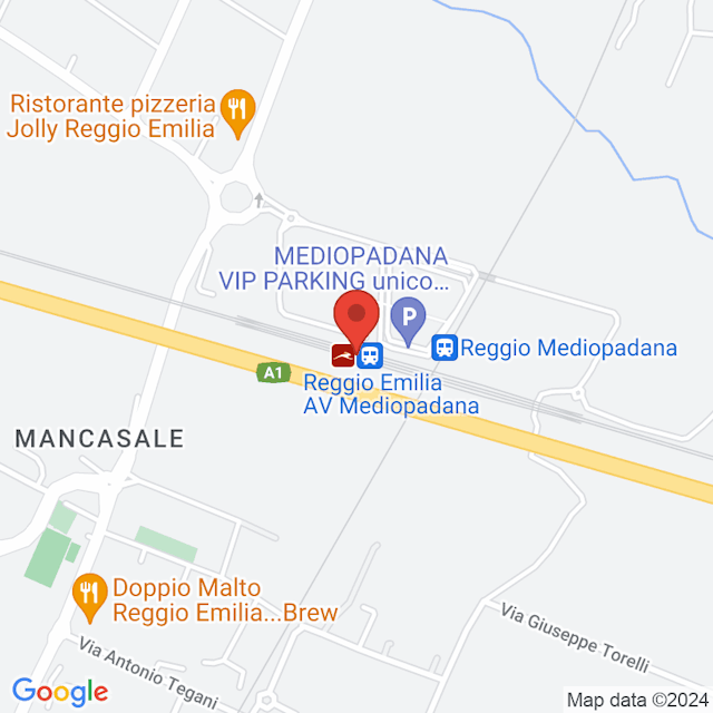 Reggio Emilia AV Mediopadana map