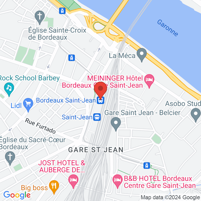 Bordeaux Saint-Jean map