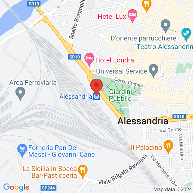 Alessandria railway station map