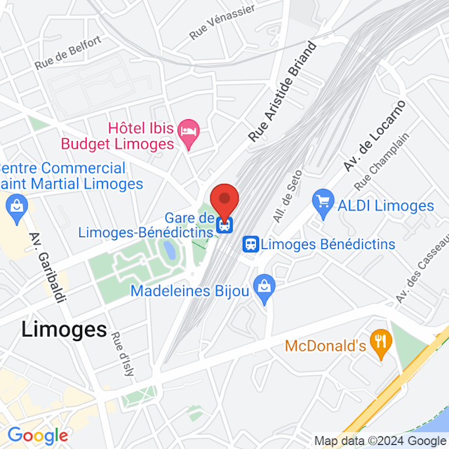Gare de Limoges-Bénédictins map